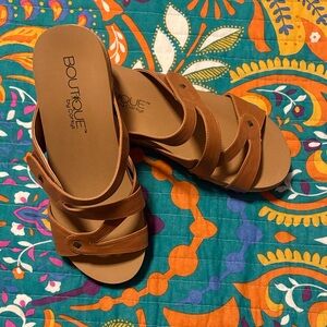 Corkys Tan Strappy Sandals